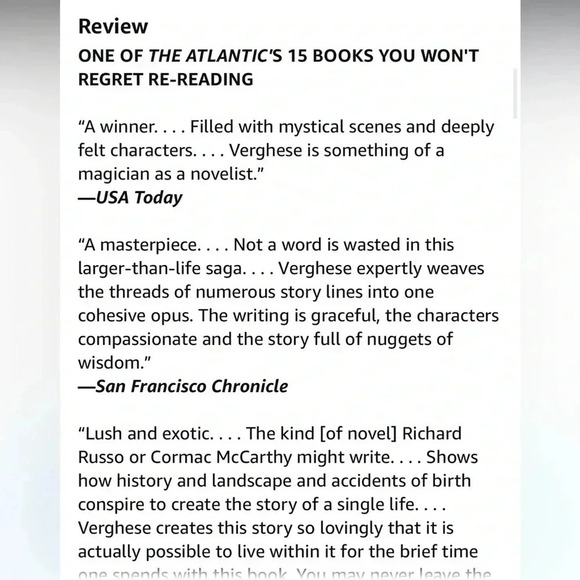 GUC paperback novel Cutting for Stone. - Picture 7 of 7